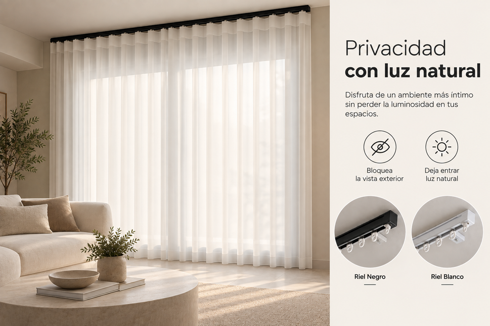 Ripplefolds: Translux White / Semi-privacidad -55%